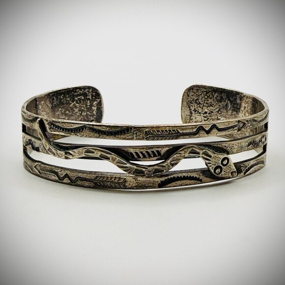 Jewelry - Vintage Southwest-Style Thunderbird & Snake Motif Cuff
